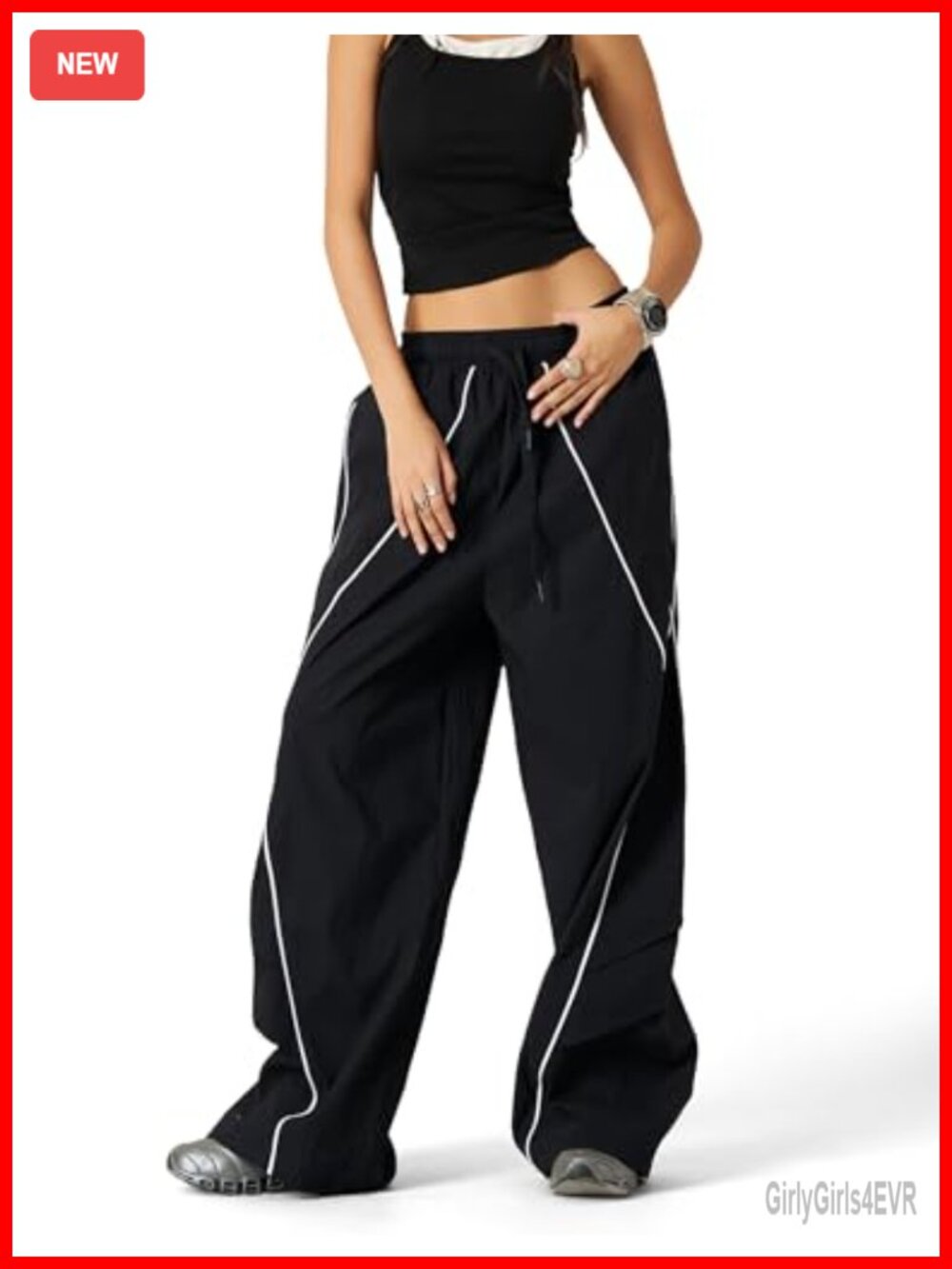Aelfric Eden Parachute Pants Wide Leg Baggy Y2K Unisex Jogger Sweatpants Cargo